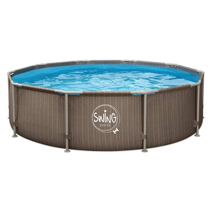 Mountfield 143905 Swing fémvázas medence 3,05*76 cm-es barna fonott hatású