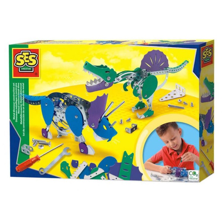 Ses 1149505 Ses fém építőkészlet - Triceratops és Spinosaurus