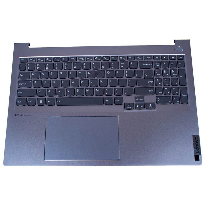 Поставка за длани с тъчпад и осветена клавиатура Lenovo ThinkBook 16 G4+, сребрист, 16"