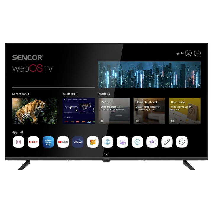 Televizor, Sencor SLE 40FS802TCSB Full HD 40 inch / 100 cm, WebOS SMART TV, HDR10, Negru