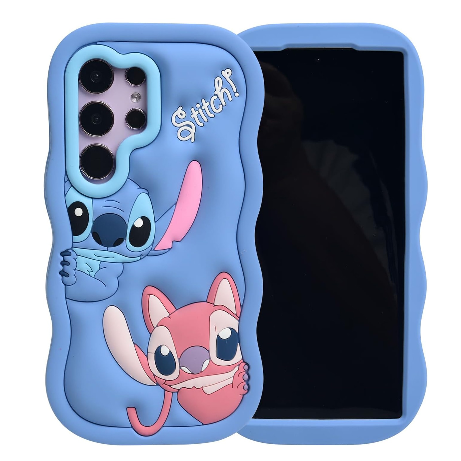 Husa telefon, TREXORA, pentru Samsung S25 Ultra, design adorabil Stitch albastru, protectie completa, material TPU
