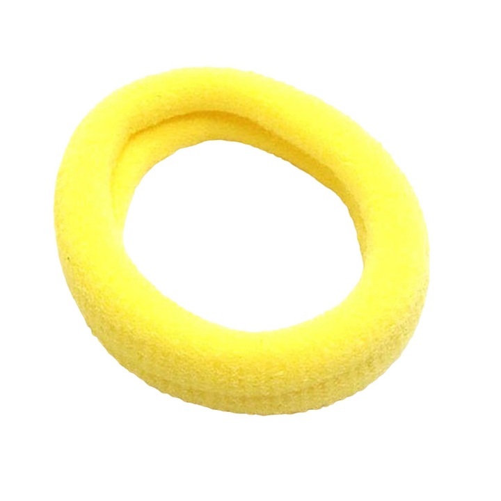 Elastic pentru par, galben, design confortabil