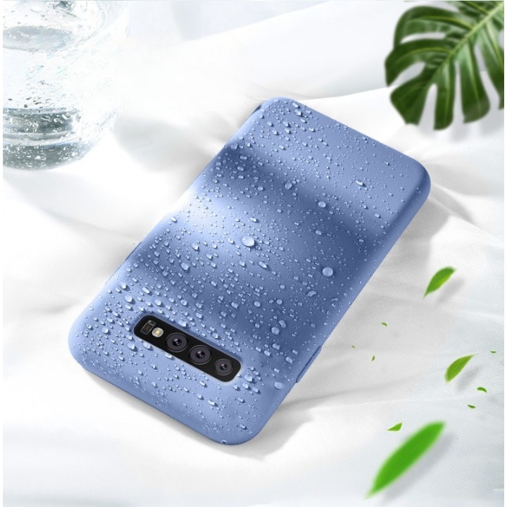 Husa protectie Flippy compatibila cu Samsung Galaxy S10 Liquid Silicone Case Mov
