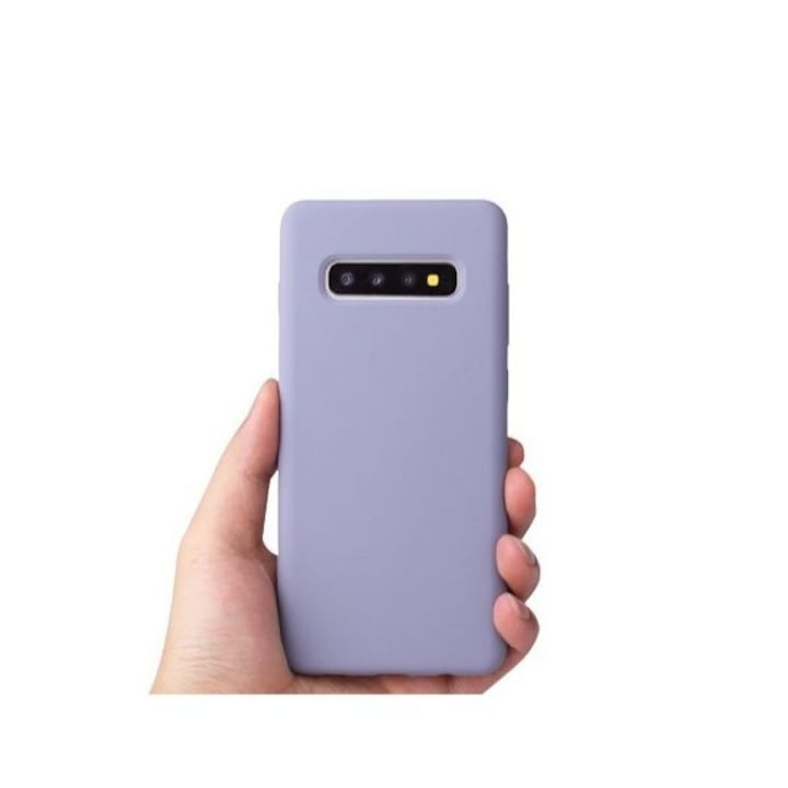 Husa protectie Flippy compatibila cu Samsung Galaxy S10 Liquid Silicone Case Mov