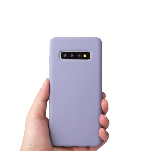 Husa protectie Flippy compatibila cu Samsung Galaxy S10 Liquid Silicone Case Mov