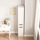 Dulap biblioteca modern alb in picioare post loft inalt blocabila cu 2 usi 174x31x30 cm MUVU