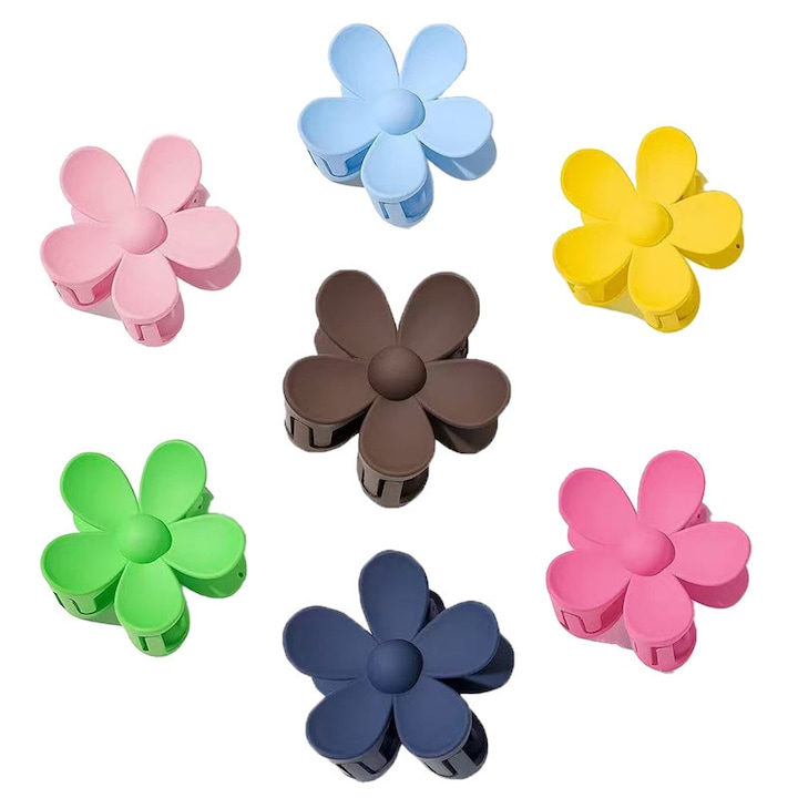 Set 7 clame de Par, Design floral, Multicolor