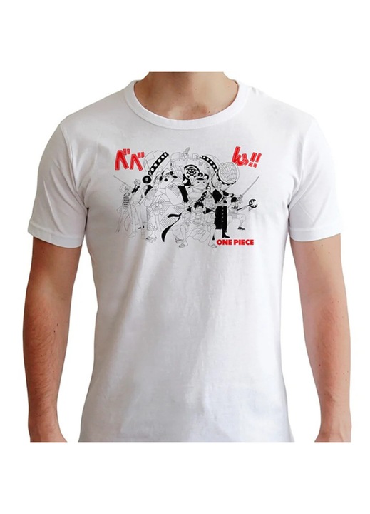 Tricou One Piece - Full Crew, Fehér