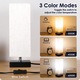 Veioza minimalista cu abajur dreptunghiular din tesatura, Noonedibs, 3 moduri de diminuare a intensitatii luminoase, lemn, cu stecher, pentru living, birou sau dormitor, 26.5×11cm, bej