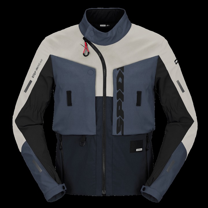 Geaca moto din material textil SPIDI FRONTIER ICE/BLUE, 52/L