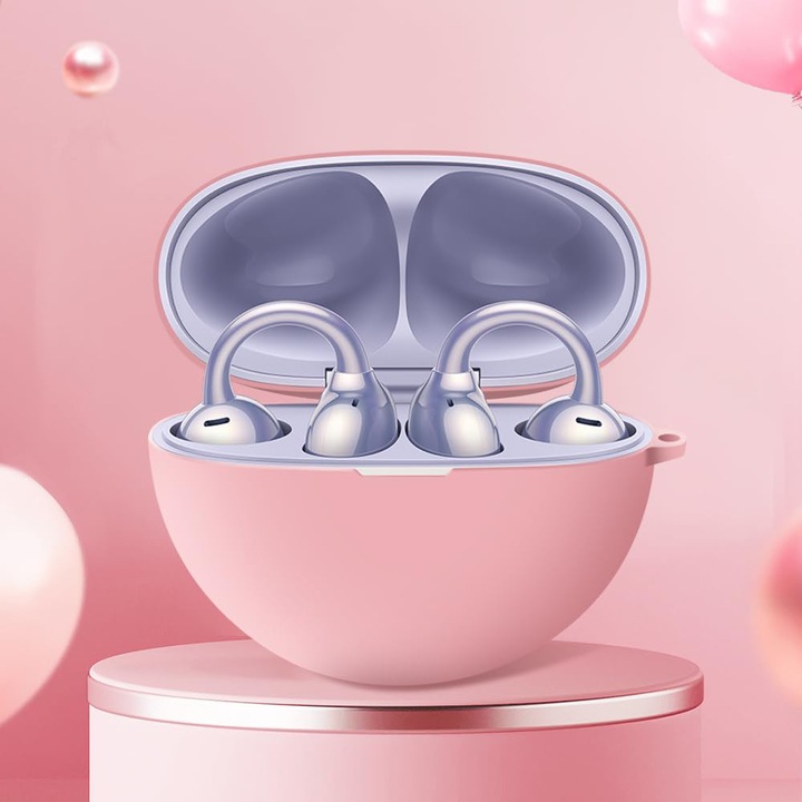 Husa pentru Huawei FreeClip, Z142, Incarcarea wireless, Silicon, Black