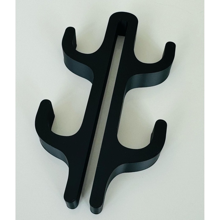 Carlig pentru Cabine de Dus – Suport Umeras, Accesorii Baie, 3D din PLA, Negru, Model 4 Agatatori