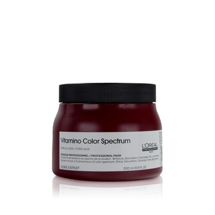 Masca pentru par vopsit L’Oreal Professionnel Serie Expert Vitamino Color Spectrum, pentru fixarea culorii, par mai matasos & puternic, par stralucitor, 500 ml