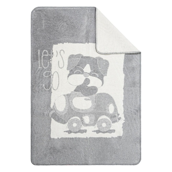 Babatakaró, Spod Igly i Nitki, 75x100cm, pamut/akril, szürke