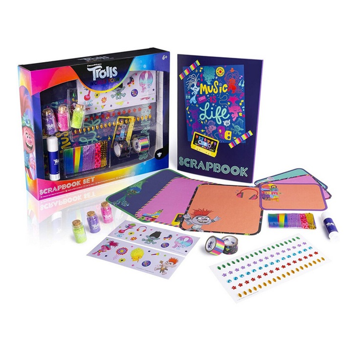 Album creativ pentru copii, multicolor, Dreamworks Trolls 64-0037