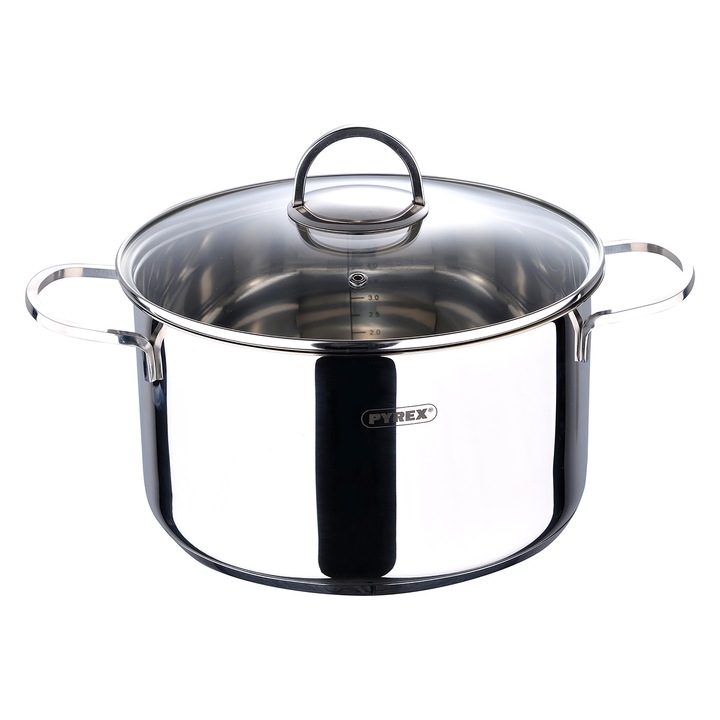 Oala cu capac Bergner PY-6158 5,7 l PYREX