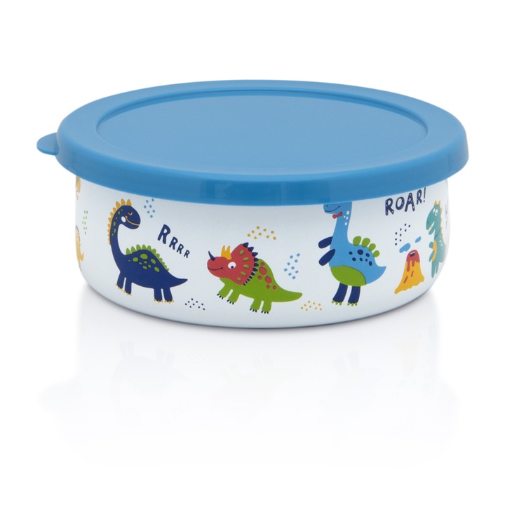 Recipient multif 0.75l cu capac Dino Metalac email/14cm/0.75l