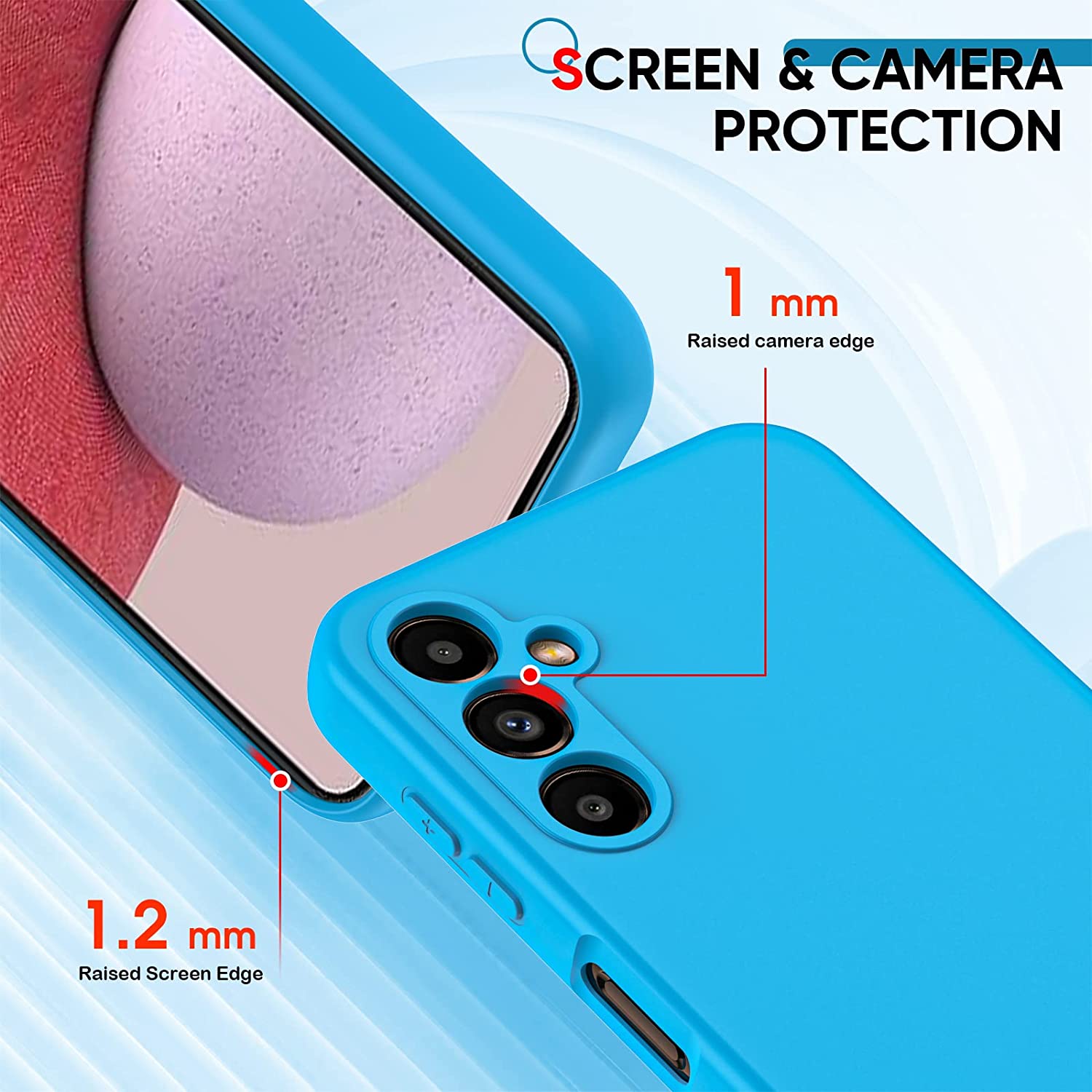 Husa Joyshell pentru Samsung Galaxy A55, SIlicon Catifelat Cu Interior Microfibra, Protectie la Camere, Albastru marin