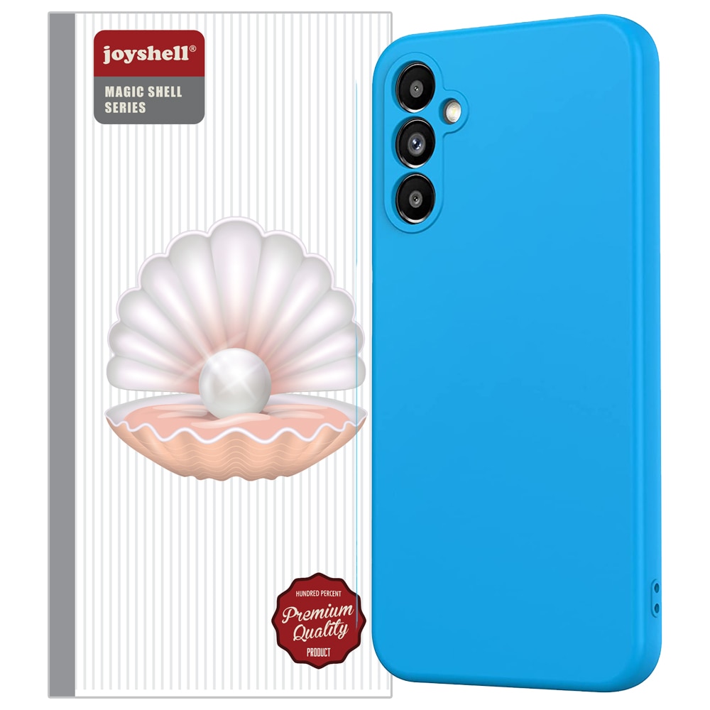 Husa Joyshell pentru Samsung Galaxy A55, SIlicon Catifelat Cu Interior Microfibra, Protectie la Camere, Albastru marin