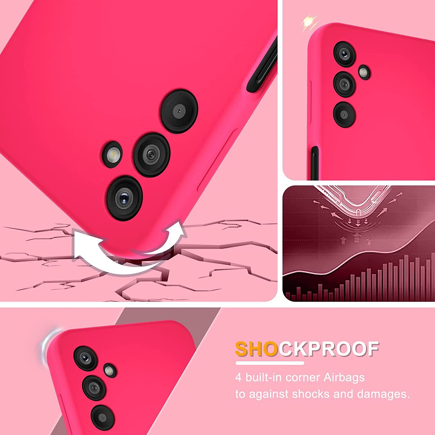 Husa pentru Samsung Galaxy S26 Plus, Joyshell, Silicon Catifelat, Interior Microfibra, Ultra Slim, Antisoc, Protectie Premium, Roz Neon