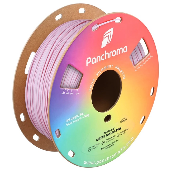Filament POLYMAKER Panchroma™ PLA Matte Sakura Pink ( roz ) 1KG,1.75 mm