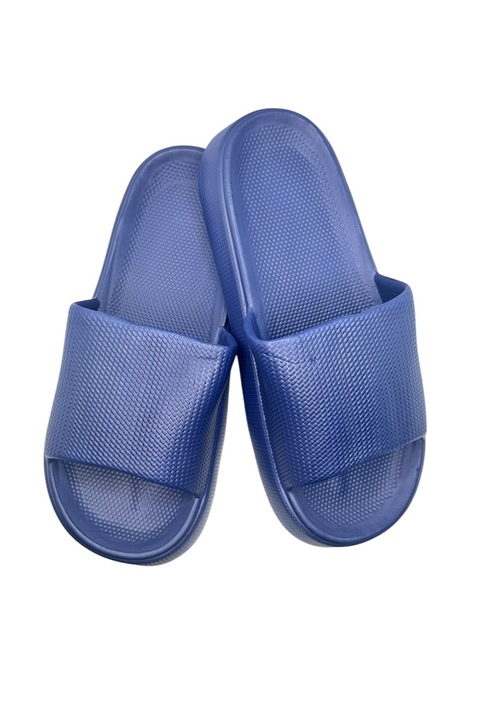 Papuci de plaja sau piscina pentru adulti, Tecos®, usori, imprimeu modern, Albastru