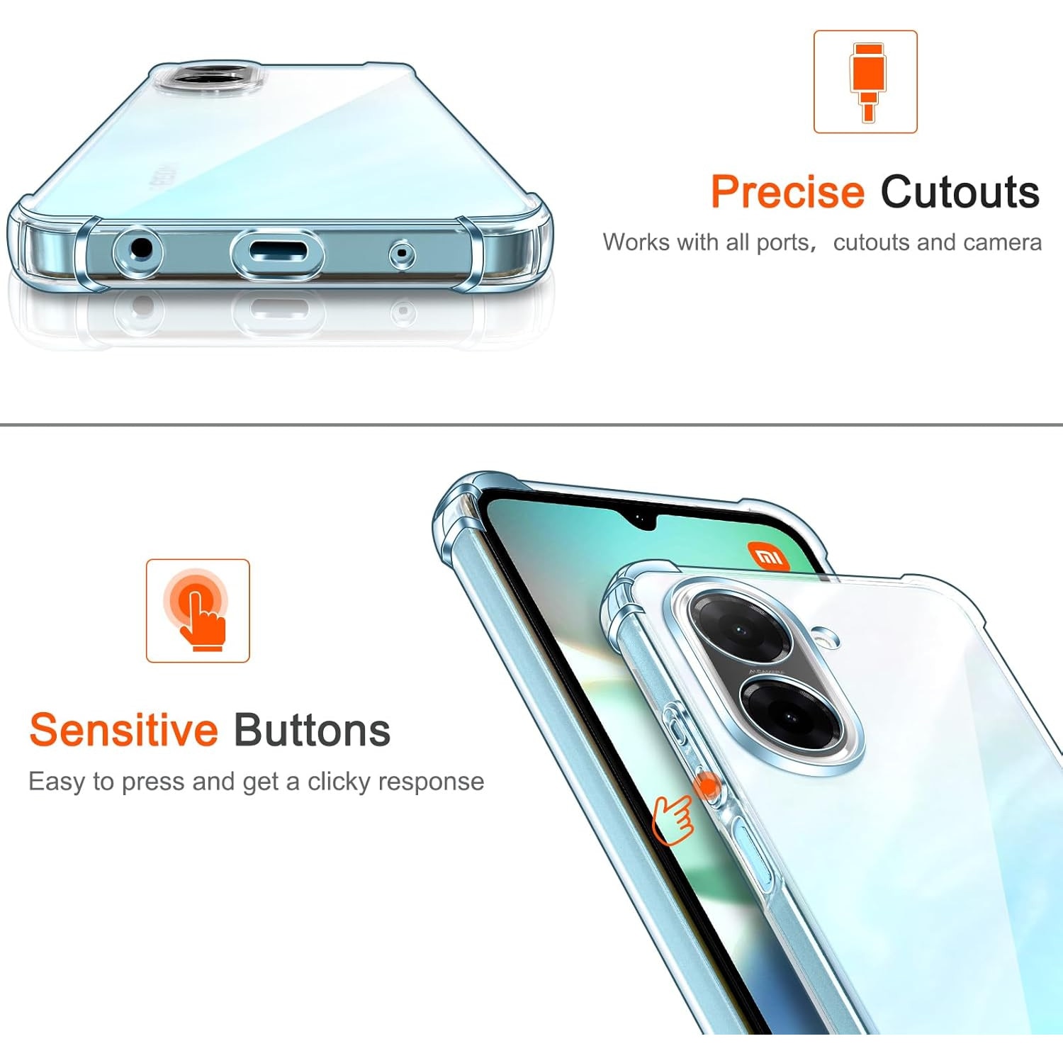 Husa Anti soc, transparenta compatibila cu XIAOMI Redmi A5