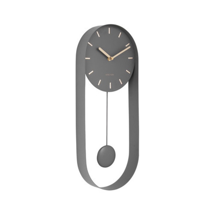Ceas decorativ Karlsson PENDULUM CHARM, gri, 50x20x4,8cm