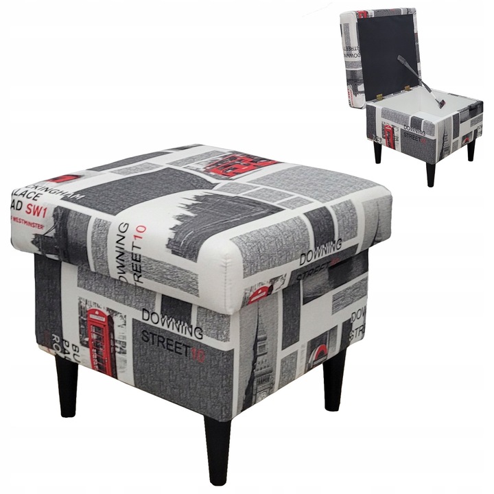 Székek, Ari Modell, családi bútor, Lábtartó Rekesszel, 50x50x45 cm, Bársony/Szarvasbőr/Fa, Fehér/Szürke