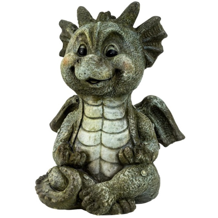 Decoratiune Baby Dragon Yoga, Meditatie, Feng Shui, Pentru Exterior sau Interior, 34 cm