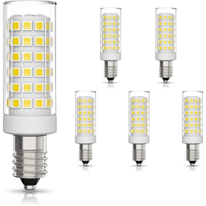 Bec LED E14 9W, 6000K alb rece, 700LM, unghi de 360°, set