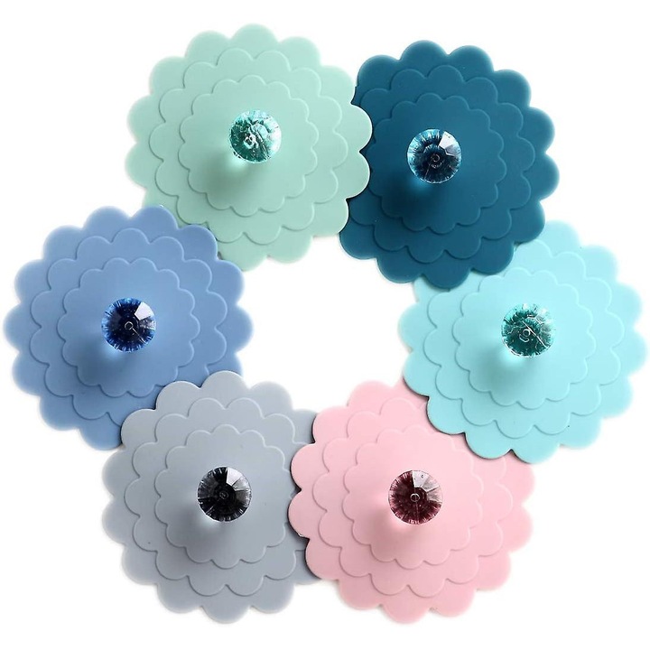 Set 6 Capace Silicoane pentru Cani, 4.7 inch, Multicolor, Rezistente la Temperaturi Extreme