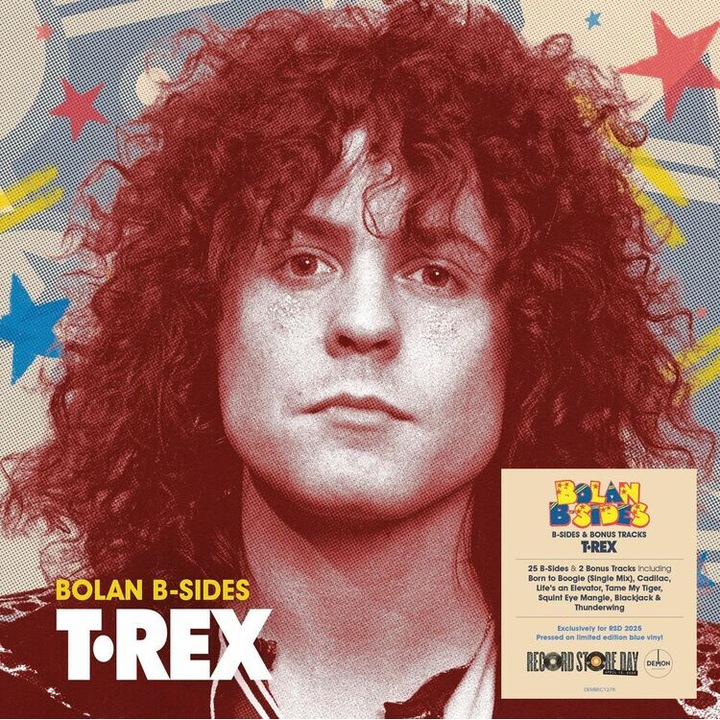 Viniluri T. Rex Bolan B-Sides, set 2 LP, rosu crimsom/albastru inchis, 1972-1977
