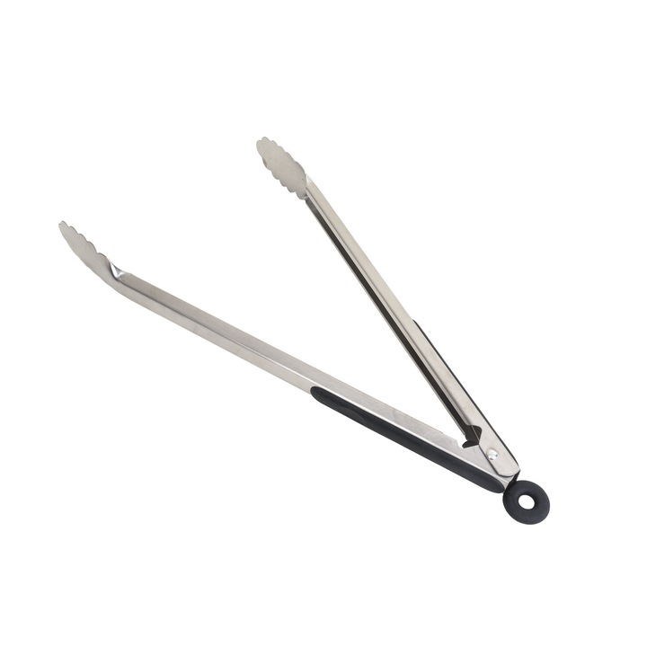 Rozsdamentes acél tálalófogó, záró- és függesztőgyűrűvel, hossza 36 cm Z-TOOLS / ZTS9258