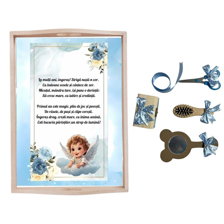 Set tavita pentru taiere mot/turta – ingeras – blue, 6 piese, TAV13