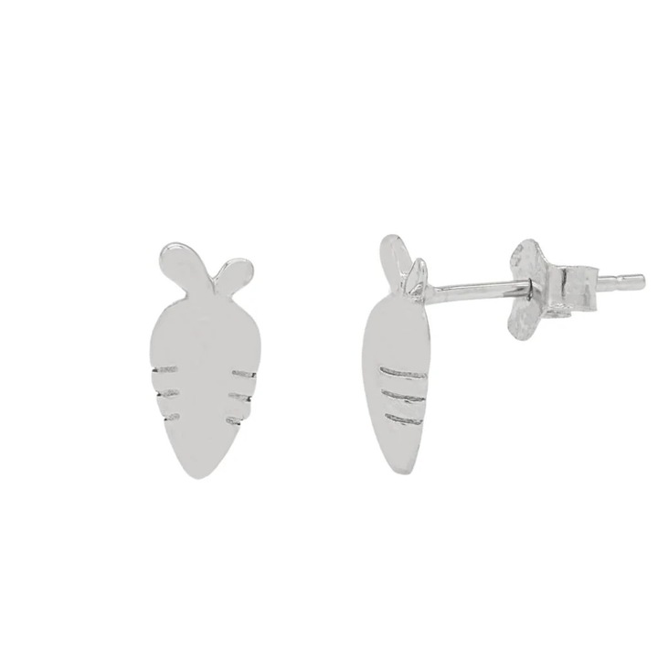 Ezüst sárgarépa fülbevaló