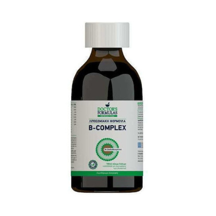 Supliment alimentar Doctor’s Formulas B-Complex Liposomi, 150ml, cu vitamina B, pentru sistemul nervos