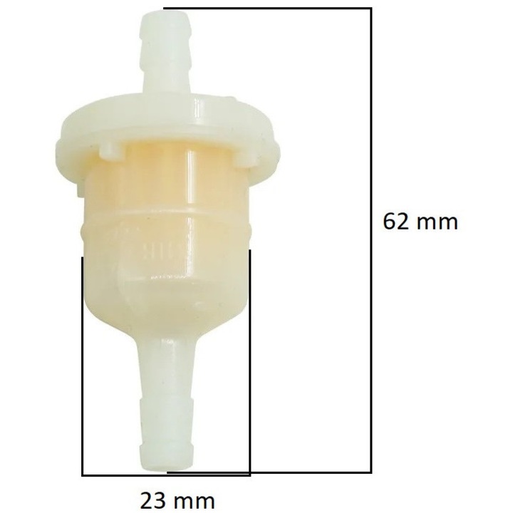 Benzinszűrő papír 62 x 23 mm - Ø 6 mm