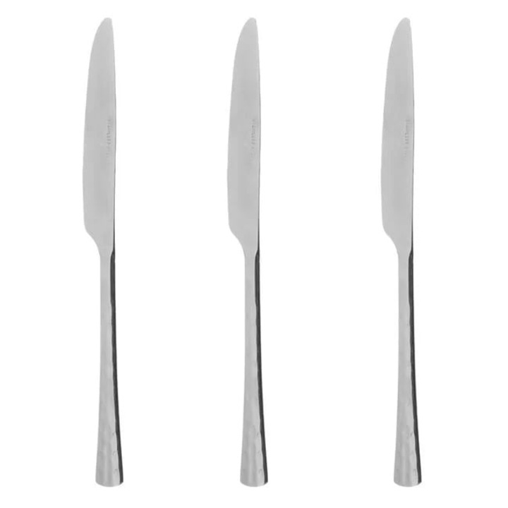 Cutite de masa, din otel inoxidabil, diametru 23cm, 3 buc, argintiu