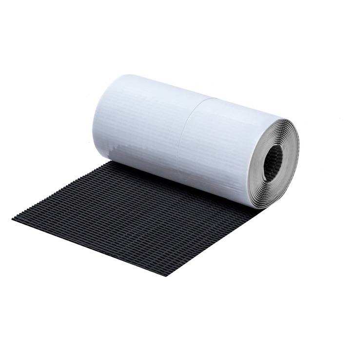 Banda pentru cos de fum, 4ROOF, IZOMIN QUADRO, 300mm x 5m, rezistenta la UV, neagra