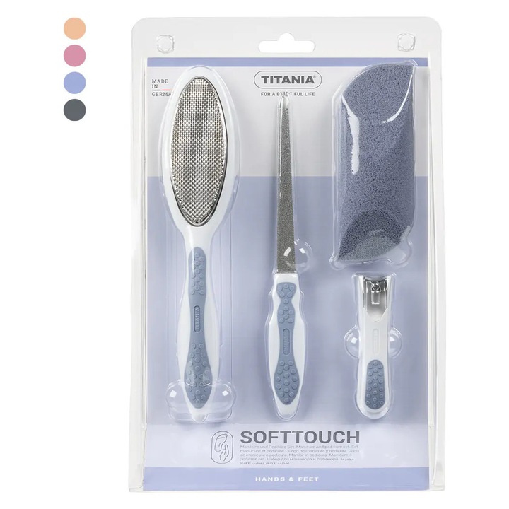 Set pedichiura Titania cu 4 piese, 3025/5K B