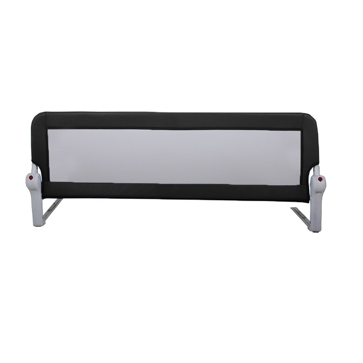 Bariera de protectie pentru pat, rabatabila, Guimo, 154 x 48.5 cm, Negru