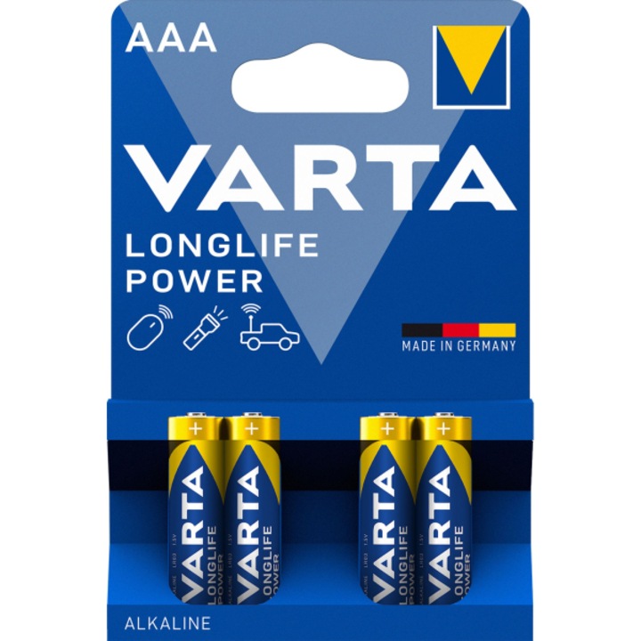 Baterie Varta Longlife Power 4903 Aaa Lr3, Set 4 Bucati 04903121414, ONSG