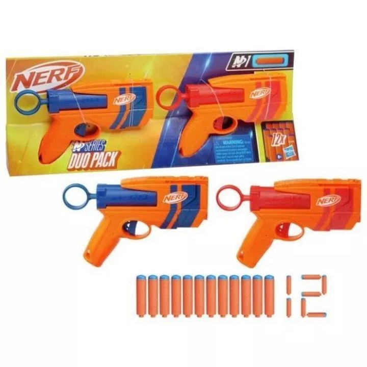 Set 2 pistoale cu proiectile din burete, Nerf: Pachet Duo din seria N