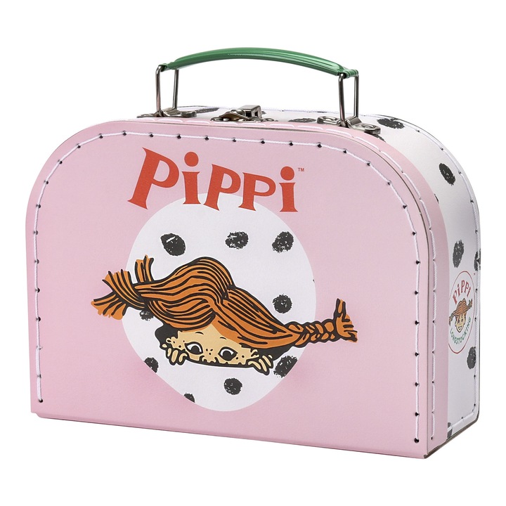 Gyerek bőrönd Micki Pippi rózsaszín 20cm kiegészítők játékok tárolás