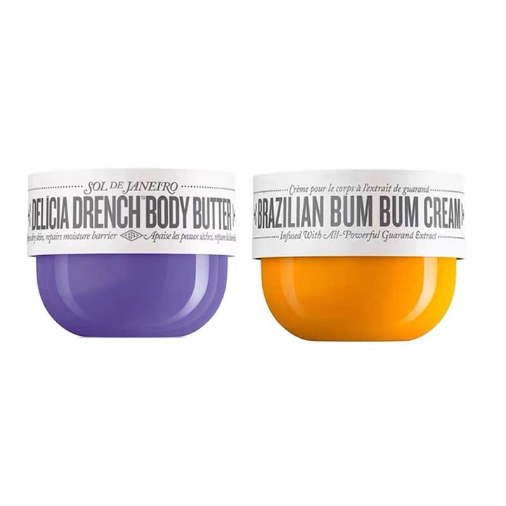Sol de Janeiro Bum Bum testápoló, hidratáló, 2 db, sárga + lila, 2x240 ml