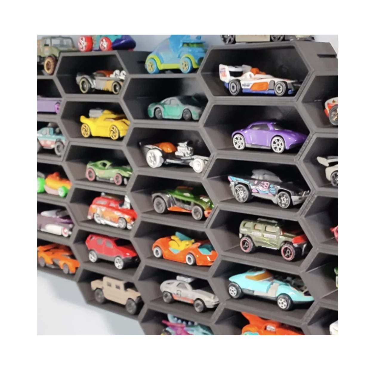 Hexagonal Modular Rafts Raft modular hexagonal pentru masinute 1:64, set 7 buc, alb, 11x4x4cm ...