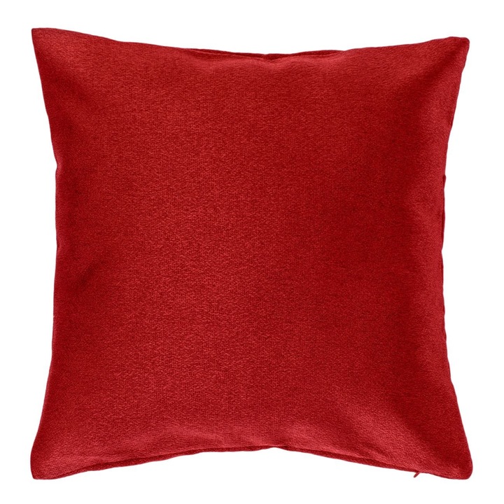 Piros poliészter díszpárnahuzat cipzárral 40x40cm
