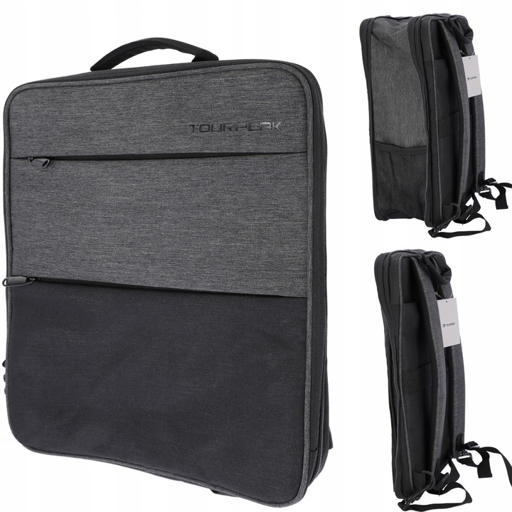 Ghiozdan JUMI TOURPEAK, 20l, gri, 41x16x31cm, cu compartiment pentru laptop, extensibil