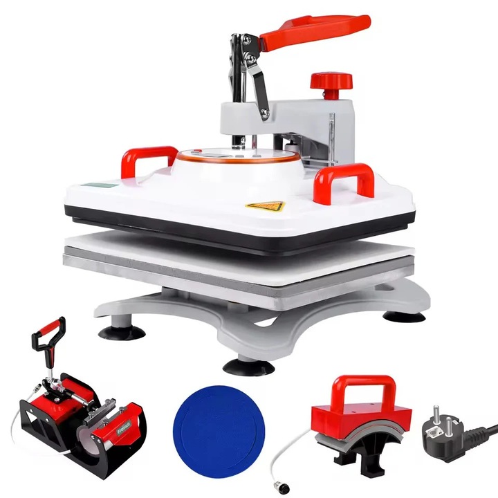 Комплект термопреси, 29x38 см, 1000 W, бял